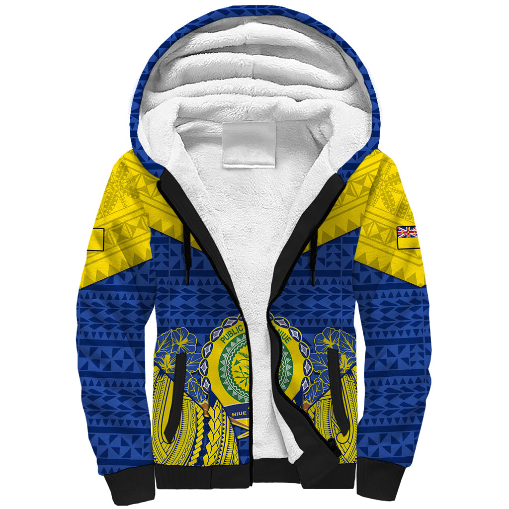 niue-constitution-day-sherpa-hoodie-coat-of-arms-niuean-hiapo-pattern