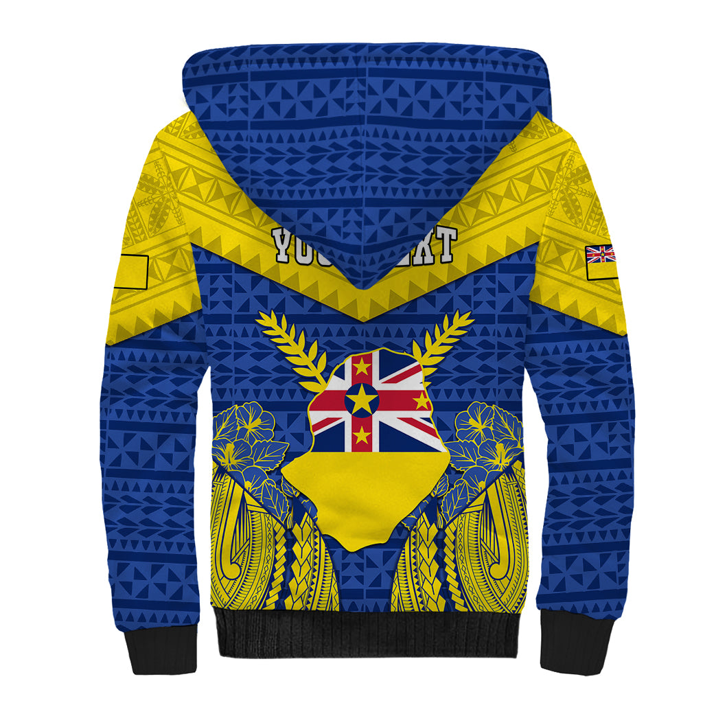 personalized-niue-constitution-day-sherpa-hoodie-coat-of-arms-niuean-hiapo-pattern