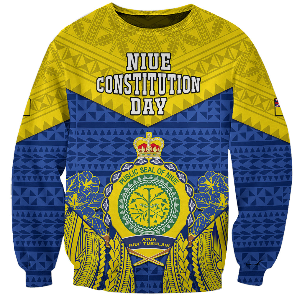 personalized-niue-constitution-day-sweatshirt-coat-of-arms-niuean-hiapo-pattern
