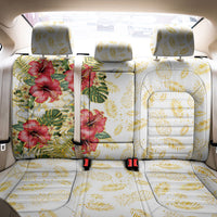 Hawaii Discoverers Day Back Car Seat Cover Tropical Hibiscus Glitter White LT05 - Polynesian Pride