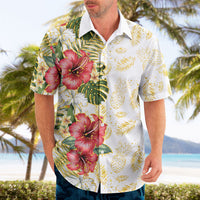 Hawaii Discoverers Day Hawaiian Shirt Tropical Hibiscus Glitter White LT05 - Polynesian Pride