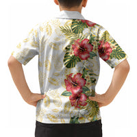Hawaii Discoverers Day Hawaiian Shirt Tropical Hibiscus Glitter White LT05 - Polynesian Pride