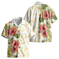 Hawaii Discoverers Day Kid Hawaiian Shirt Tropical Hibiscus Glitter White LT05 - Polynesian Pride