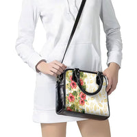 Hawaii Discoverers Day Shoulder Handbag Tropical Hibiscus Glitter White LT05 - Polynesian Pride