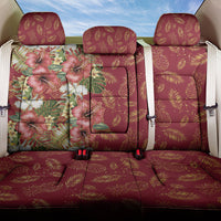 Hawaii Discoverers Day Back Car Seat Cover Tropical Hibiscus Glitter Crimson LT05 One Size Crimson - Polynesian Pride
