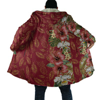 Hawaii Discoverers Day Cloak Tropical Hibiscus Glitter Crimson LT05 - Polynesian Pride