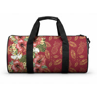 Hawaii Discoverers Day Duffle Bag Tropical Hibiscus Glitter Crimson LT05 One size Crimson - Polynesian Pride