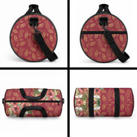 Hawaii Discoverers Day Duffle Bag Tropical Hibiscus Glitter Crimson LT05 - Polynesian Pride