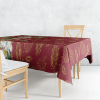 Hawaii Discoverers Day Tablecloth Tropical Hibiscus Glitter Crimson LT05 - Polynesian Pride