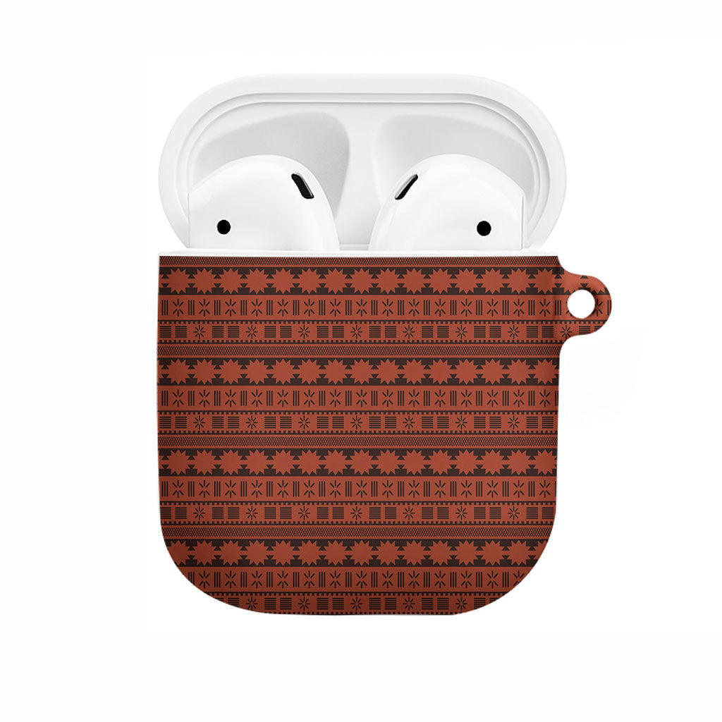 Polynesian Princess Inspired Tapa Pattern AirPods Case