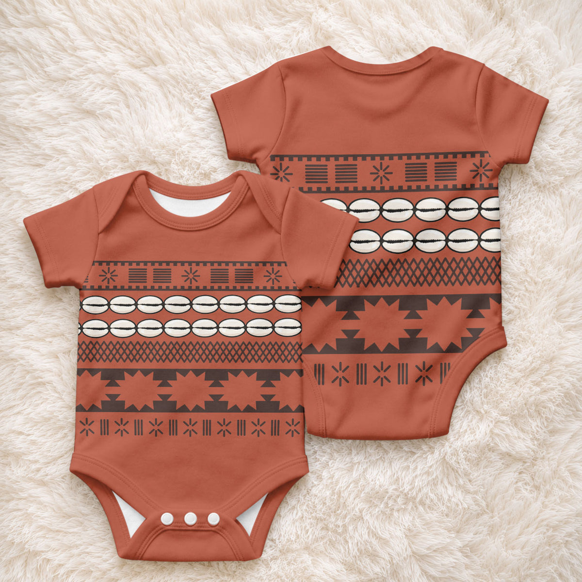 Polynesian Princess Inspired Tapa Pattern Baby Onesie LT05 - Polynesian Pride