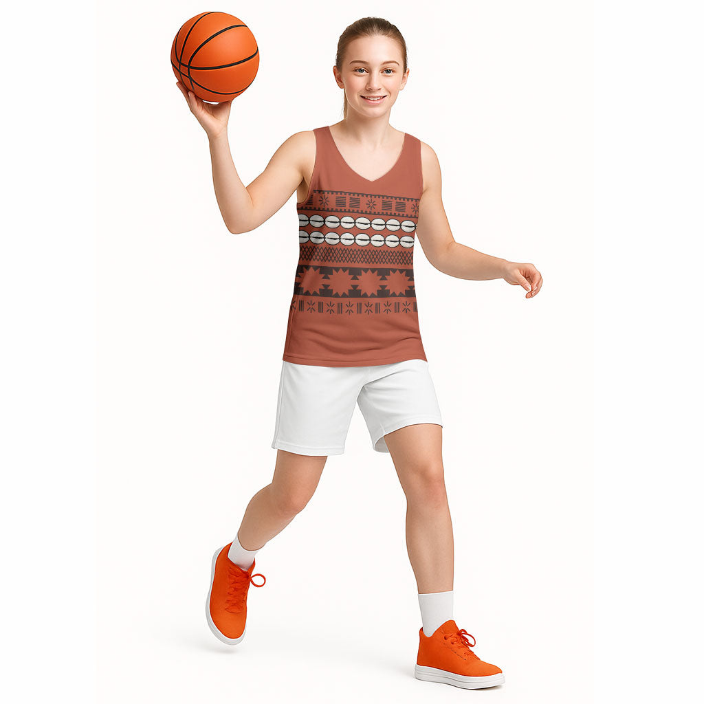Polynesian Princess Inspired Tapa Pattern Basketball Jersey LT05 - Polynesian Pride