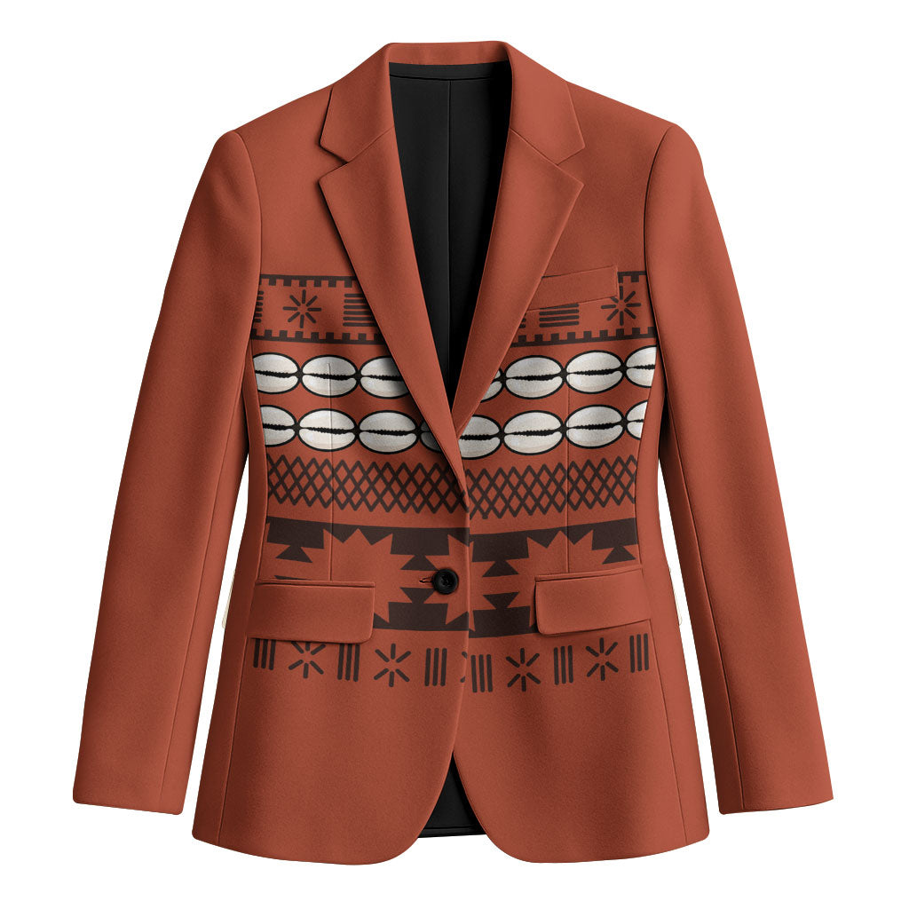 Polynesian Princess Inspired Tapa Pattern Blazer LT05 Unisex Red - Polynesian Pride