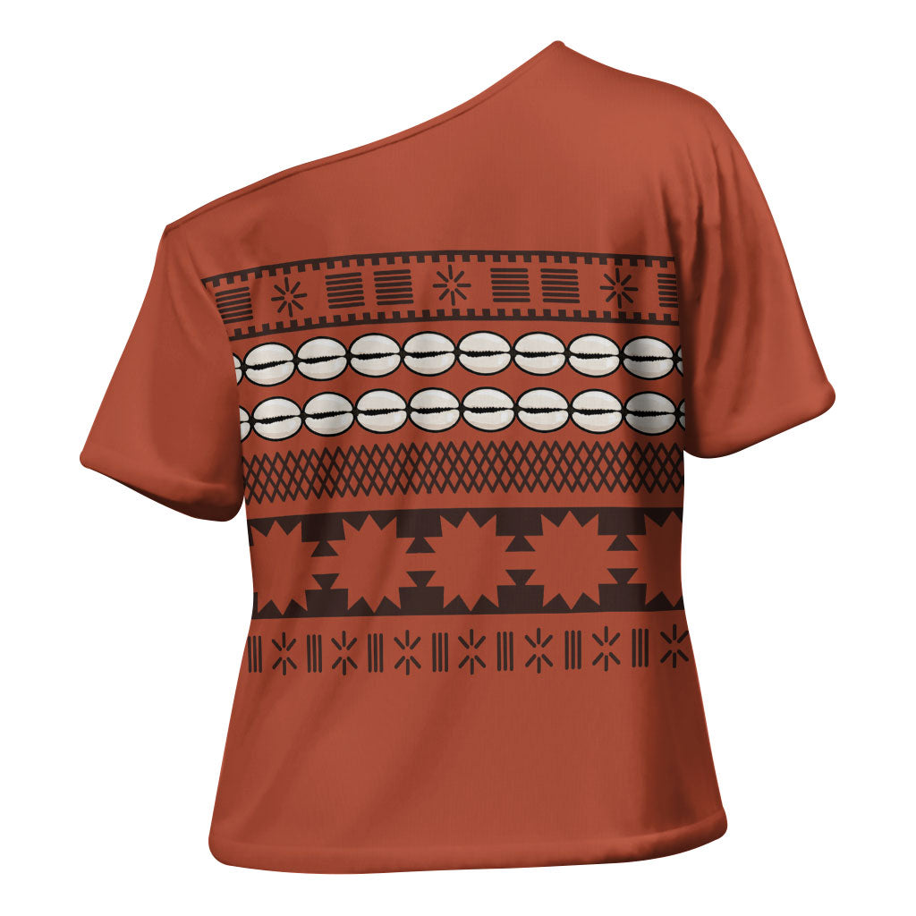 Polynesian Princess Inspired Tapa Pattern Cross Shoulder Shirt LT05 - Polynesian Pride