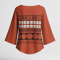 Polynesian Princess Inspired Tapa Pattern Kimono Sleeve Blouse LT05 - Polynesian Pride