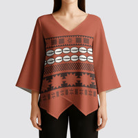 Polynesian Princess Inspired Tapa Pattern Kimono Sleeve Blouse LT05 - Polynesian Pride