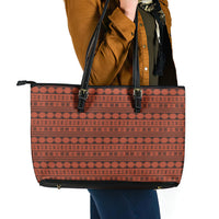 Polynesian Princess Inspired Tapa Pattern Leather Tote Bag LT05 - Polynesian Pride