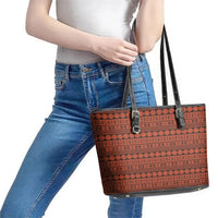Polynesian Princess Inspired Tapa Pattern Leather Tote Bag LT05 - Polynesian Pride