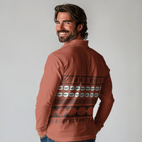 Polynesian Princess Inspired Tapa Pattern Long Sleeve Polo Shirt LT05 - Polynesian Pride