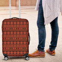 Polynesian Princess Inspired Tapa Pattern Luggage Cover LT05 Red - Polynesian Pride