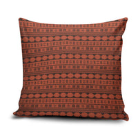 Polynesian Princess Inspired Tapa Pattern Pillow Cover LT05 Red - Polynesian Pride