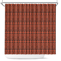 Polynesian Princess Inspired Tapa Pattern Shower Curtain LT05 Red - Polynesian Pride
