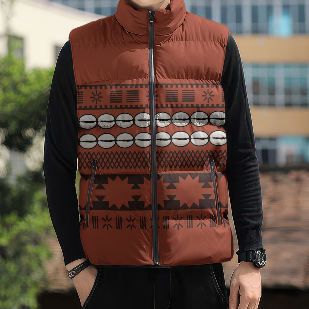 Polynesian Princess Inspired Tapa Pattern Sleeveless Puffer Jacket LT05 - Polynesian Pride