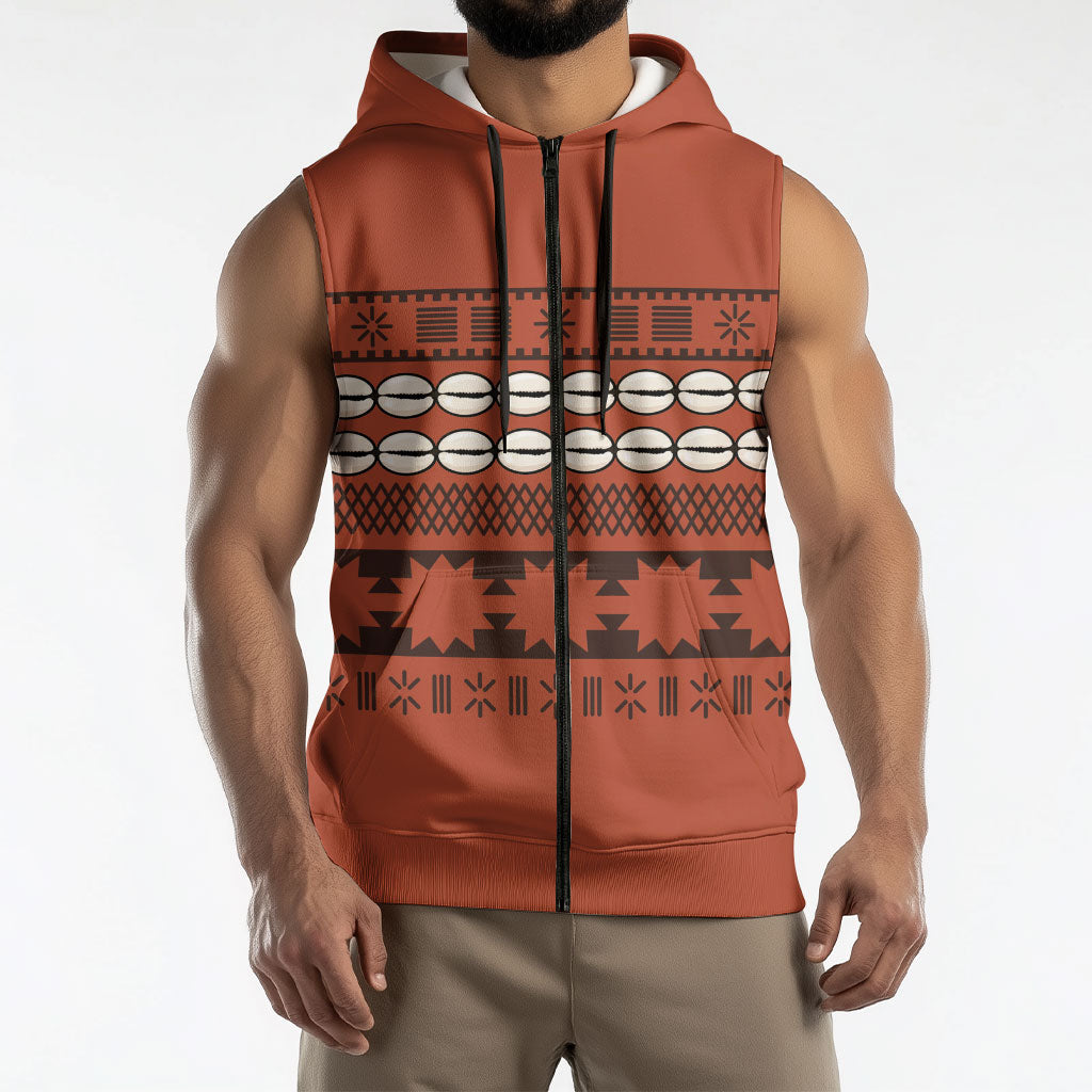 Polynesian Princess Inspired Tapa Pattern Sleeveless Zip Hoodie LT05 - Polynesian Pride