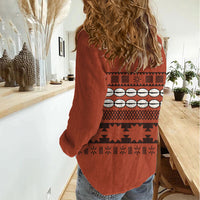 Polynesian Princess Inspired Tapa Pattern Women Casual Shirt LT05 - Polynesian Pride