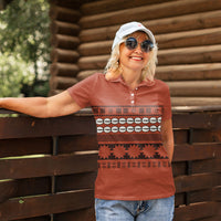 Polynesian Princess Inspired Tapa Pattern Women Polo Shirt LT05 - Polynesian Pride