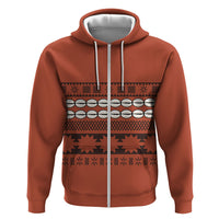 Polynesian Princess Inspired Tapa Pattern Zip Hoodie LT05 Zip Hoodie Red - Polynesian Pride