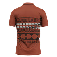 Polynesian Princess Inspired Tapa Pattern Zipper Polo Shirt LT05 - Polynesian Pride
