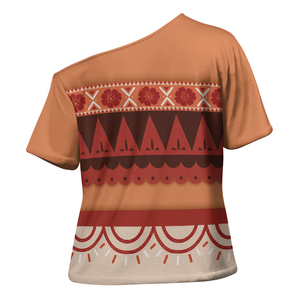 Polynesian Princess Inspired Cosplay Costume Cross Shoulder Shirt LT05 - Polynesian Pride