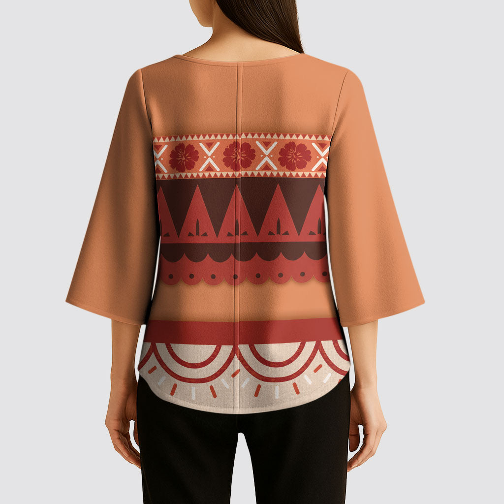 Polynesian Princess Inspired Cosplay Costume Kimono Sleeve Blouse LT05 - Polynesian Pride
