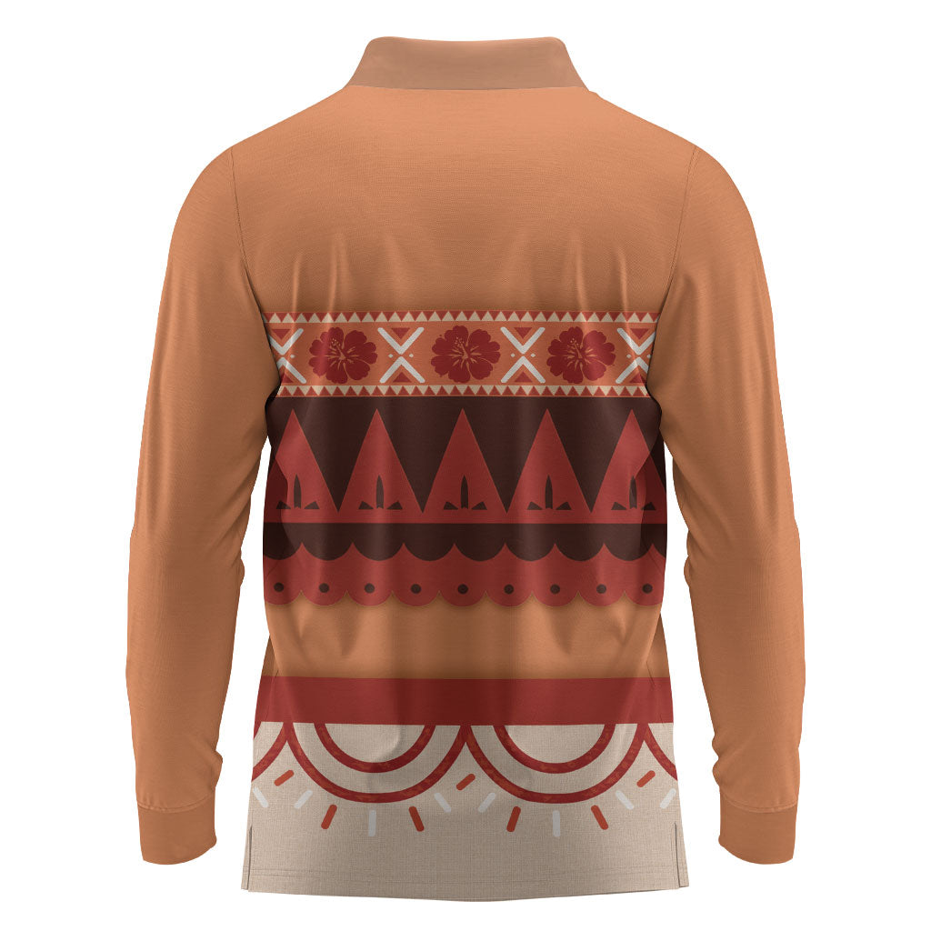 Polynesian Princess Inspired Cosplay Costume Long Sleeve Polo Shirt LT05 - Polynesian Pride
