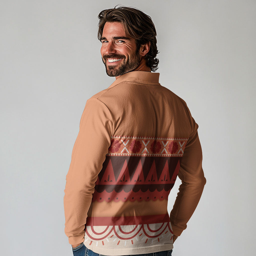 Polynesian Princess Inspired Cosplay Costume Long Sleeve Polo Shirt LT05 - Polynesian Pride
