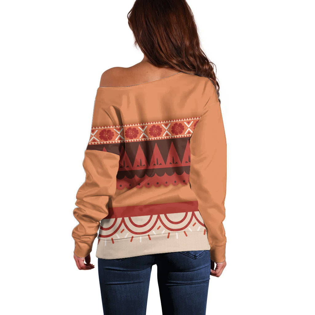 Polynesian Princess Inspired Cosplay Costume Off Shoulder Sweater LT05 - Polynesian Pride