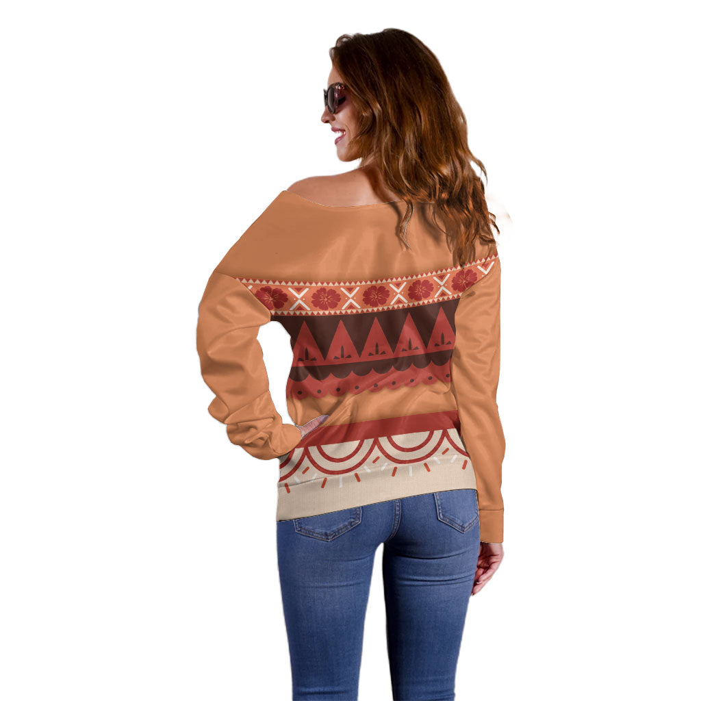 Polynesian Princess Inspired Cosplay Costume Off Shoulder Sweater LT05 - Polynesian Pride