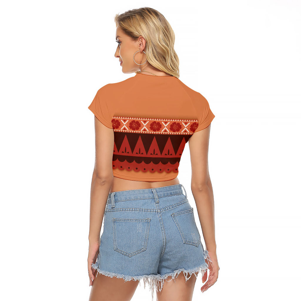 Polynesian Princess Inspired Cosplay Costume Raglan Cropped T Shirt LT05 - Polynesian Pride