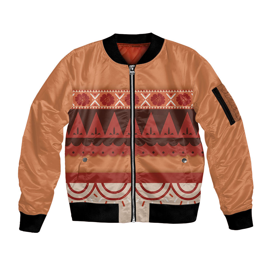 Polynesian Princess Inspired Cosplay Costume Sleeve Zip Bomber Jacket LT05 Unisex Multicolor - Polynesian Pride