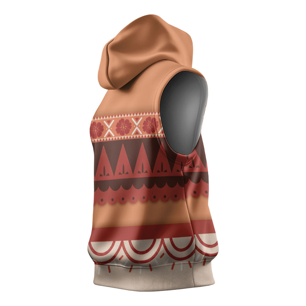 Polynesian Princess Inspired Cosplay Costume Sleeveless Hoodie LT05 - Polynesian Pride