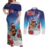 New Zealand Kiwi Christmas Couples Matching Off Shoulder Maxi Dress and Long Sleeve Button Shirt Xmas Vibe