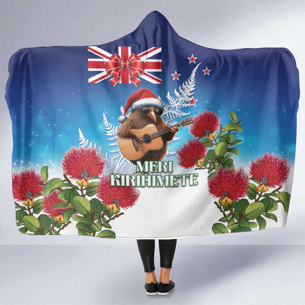 New Zealand Kiwi Christmas Hooded Blanket Xmas Vibe