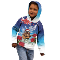 New Zealand Kiwi Christmas Kid Hoodie Xmas Vibe