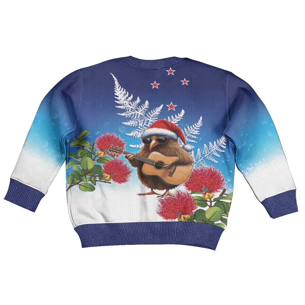 New Zealand Kiwi Christmas Kid Ugly Christmas Sweater Xmas Vibe LT05 - Polynesian Pride