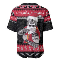 New Zealand Santa Tiki Christmas Baseball Jersey Meri Kirihimete LT05 - Polynesian Pride