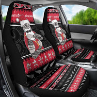 New Zealand Santa Tiki Christmas Car Seat Cover Meri Kirihimete