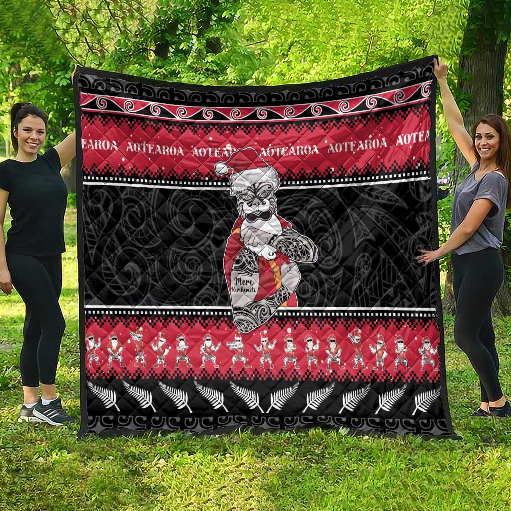 New Zealand Santa Tiki Christmas Quilt Meri Kirihimete LT05 - Polynesian Pride
