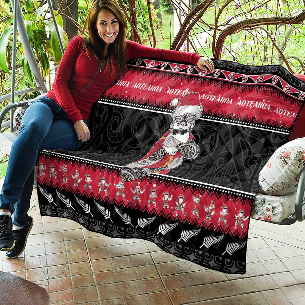New Zealand Santa Tiki Christmas Quilt Meri Kirihimete LT05 - Polynesian Pride