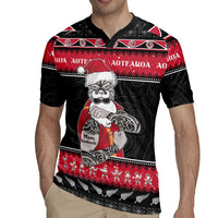 New Zealand Santa Tiki Christmas Rugby Jersey Meri Kirihimete LT05 - Polynesian Pride